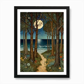 William Morris Path To The Moon 1 Art Print