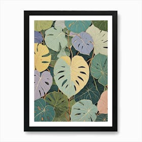 Monstera Leaves no1 Art Print