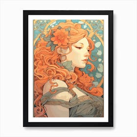 Aphrodite Art Nouveau 4 Art Print