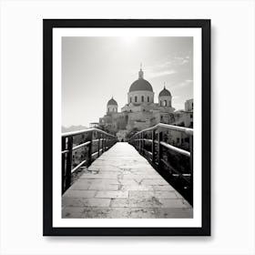 Amalfi, Italy, Black And White Photography 4 Art Print