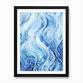 Watercolor Wavy Pattern Art Print