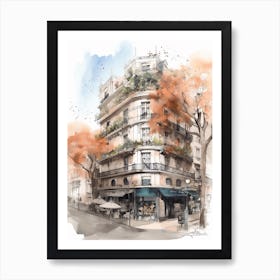 Palermo Buenos Aires Neighborhood, Watercolour 8 Art Print