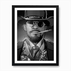 Django Unchained BW Art Print