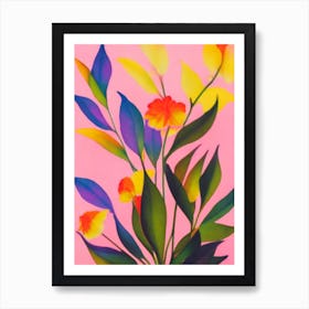 Angel Wing Begonia 2 Colourful Illustration Art Print