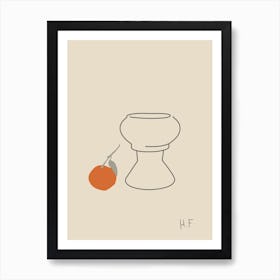 Vase Apple Art Print