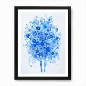 Blue Flowers 75 Art Print