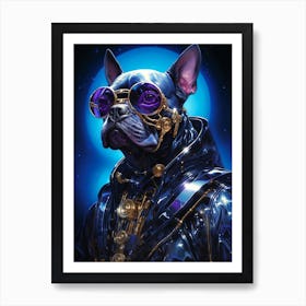 Steampunk French Bulldog Art Print