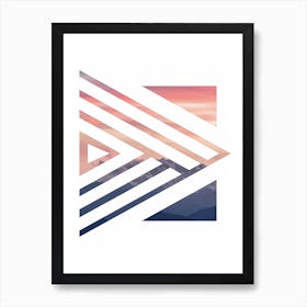 Orange and Blue Sunset Art Print