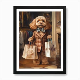 Cavapoo Hitting The Shops Art Print