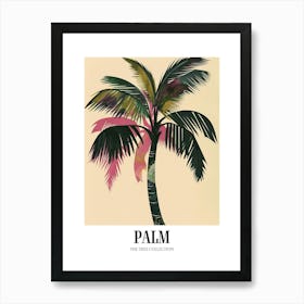 Palm Tree Colourful Illustration 4 Poster Art Print