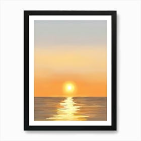 Sunset Over The Ocean 6 Art Print