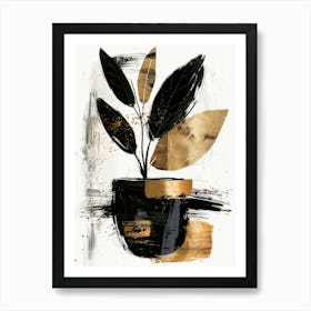 Gold Leaf Canvas Print 1 Art Print