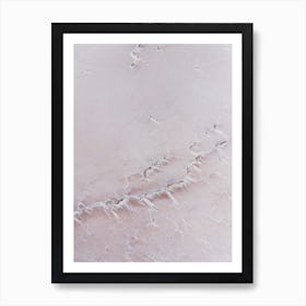 Pink Salt Lake Textures Art Print