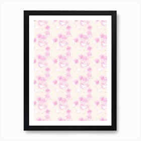 Abstract Pattern Geometric Forms Pink Art Print