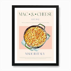 Mac & Cheese Mid Century Art Print