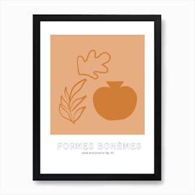 Formes Bohemes Bohemian Shapes Plans And Vases Art Print