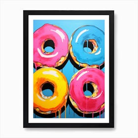 Pop Art Vivid Donuts 1 Art Print