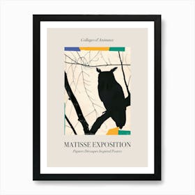 Owl 2 Matisse Inspired Exposition Animals Poster Art Print