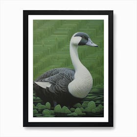 Ohara Koson Inspired Bird Painting Goose 2 Art Print
