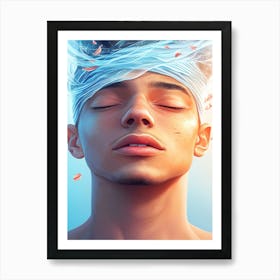 Man With His Eyes Closed 1 Art Print