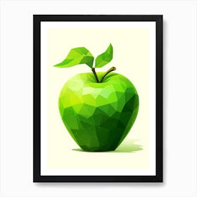 Low Poly Apple 4 Art Print