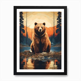 Bear In The Forest Art Print