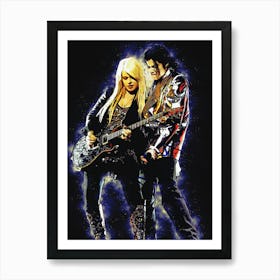 Spirit Of Orianthi Panagaris With Michael Jackson Art Print