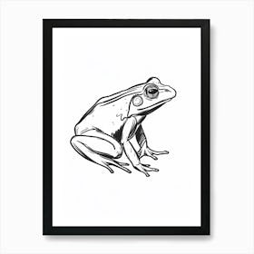 B&W Frog Art Print