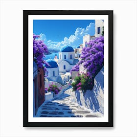 Beautiful Santorini Greece Wall Art 11 Art Print