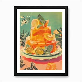 Orange Jelly Retro Collage 3 Art Print