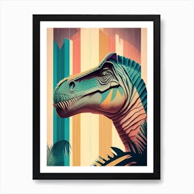 Torvosaurus Pastel Dinosaur Art Print