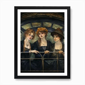 Titanic Ladies Vintage Illustration 2 Art Print