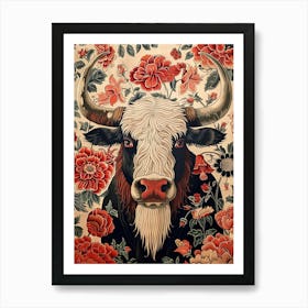 Chinese Lunar Year Of The Ox 3 Full William Morris Style Art Print