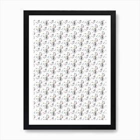 Musical Notes Pattern Art Print