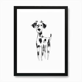 B&W Dalmatian Art Print