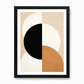 Beige Bauhaus Glow Art Print