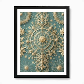 Calm Snowflakes no2 Art Print