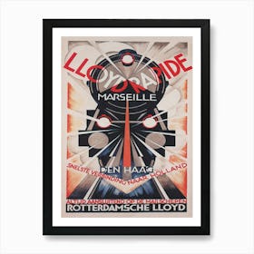 Art Deco Train Vintage Poster Art Print