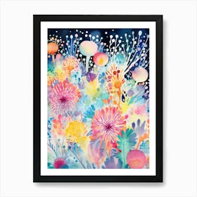 Watercolor Flowers Art Print