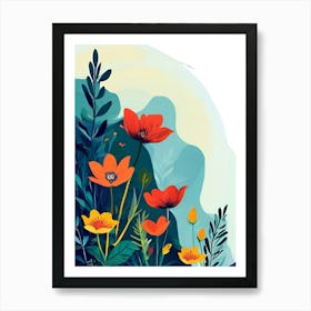 Poppies In The Field Art Print