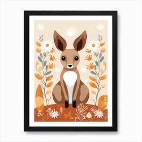 Baby Animal Illustration  Kangaroo 7 Art Print