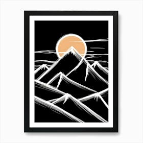 Mountains In The Sky 3 Art Print