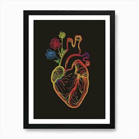 Heart With Flowers 11 Art Print