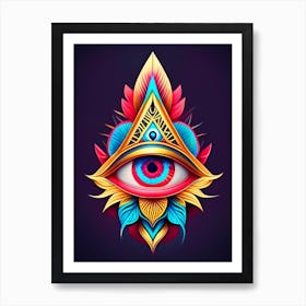 Pineal Gland, Symbol, Third Eye Tattoo 7 Art Print