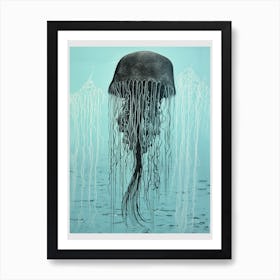 Box Jellyfish Washed Illustration 4 Art Print
