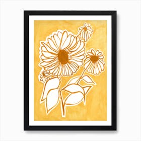 Yellow Daisies Art Print