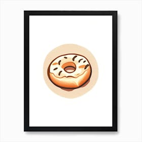 Bagel On Picnic Blanket Marker Art 1 Art Print