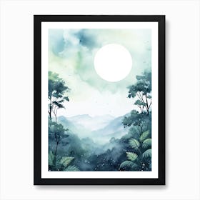 Watercolour Of Monteverde Cloud Forest   Costa Rica 3 Art Print