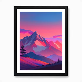 The Rocky Mountains Dreamy Sunset Art Print