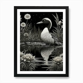 Nocturnal Loon Art Print